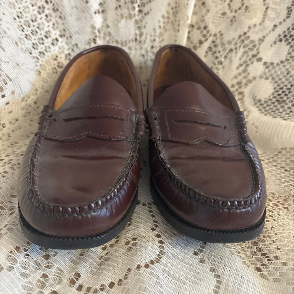 Stuart Mcguire Men's US 9.5 D Dark Brown Leather Penny Loafers Shoes